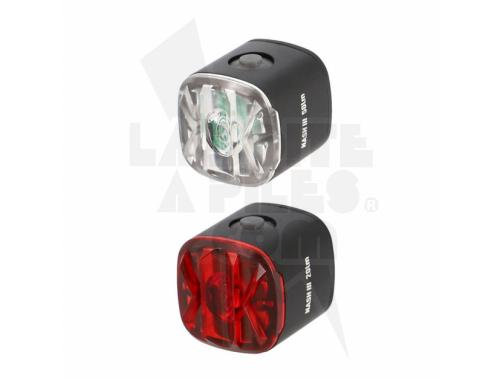 ECLAIRAGE VELO AV+AR RECHARG.USB-C KHEAX NASH III 50 / 20L FIXATION MAGNETIQUE