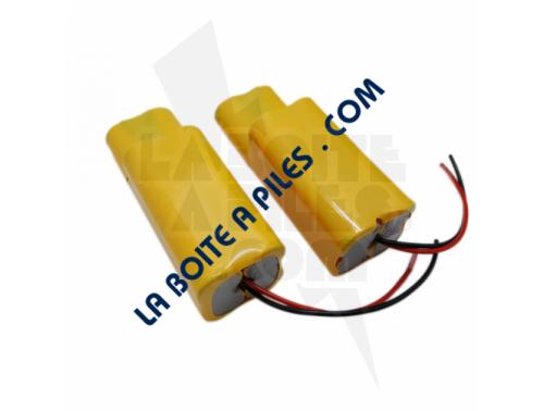 LOT DE 2 BATTERIES NICD 12V / 2.5AH POUR MONTE-ESCALIER BISON BEDE - 734A1464