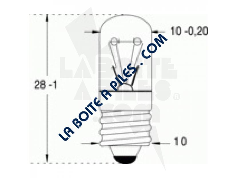 CANFORD AMPOULE POUR SIGNES LUMINEUX A VIS, ES - 25W, 110V