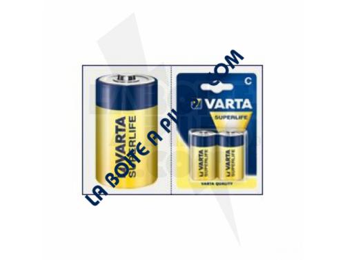 BLISTER DE 2 PILES R14 SUPERLIFE VARTA