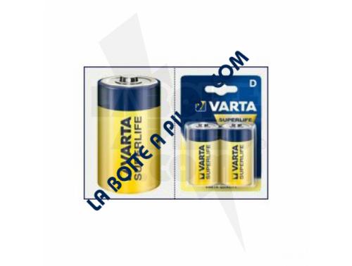 BLISTER DE 2 PILES R20 1.5V SUPERLIFE VARTA