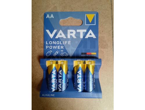 BLISTER DE 4 PILES VARTA