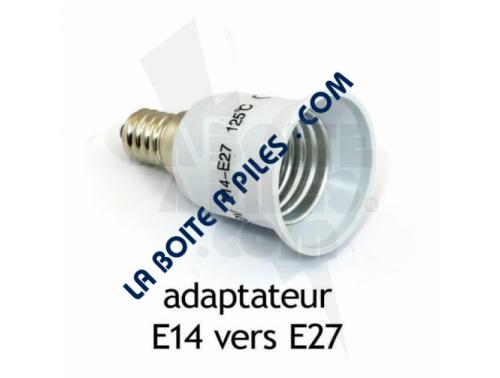 ADAPTATEUR CULOT AMPOULE E14 VERS E27