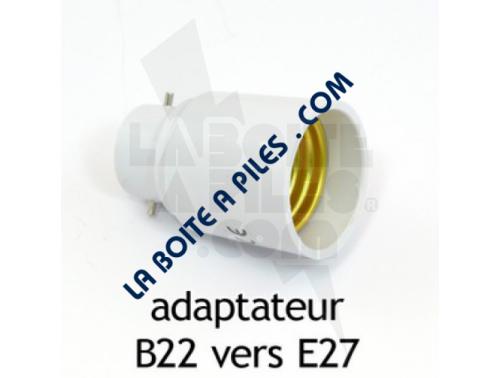 ADAPTATEUR CULOT AMPOULE B22 VERS E27