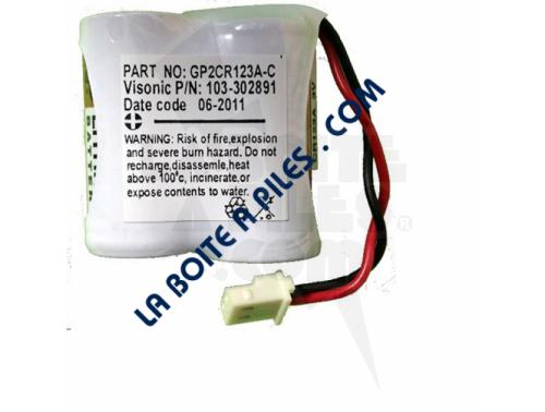 PILE LITHIUM 6V POUR ALARME VISONIC NEXT CAM PGS - P/N 103-302891