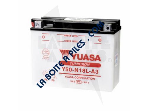 BATTERIE MOTO YUASA 12V-20AH + A DROITE