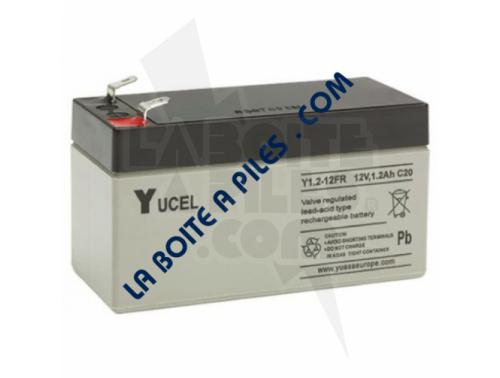 BATTERIE PLOMB 12V-1.2AH YUCEL FLAMME RETARDANTE