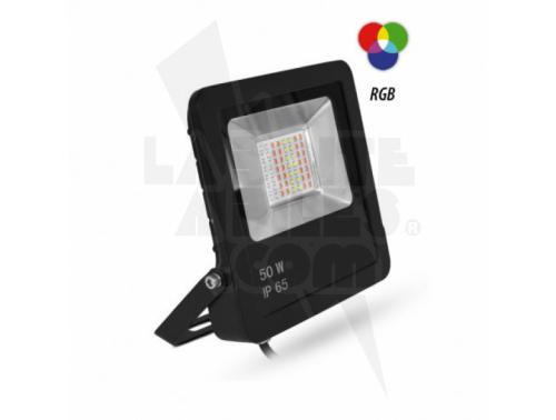 PROJECTEUR EXTÉRIEUR LED NOIR 50W RGB IP65