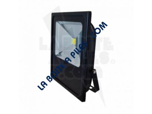 PROJECTEUR EXTERIEUR LED PLAT NOIR 80W 6000°K