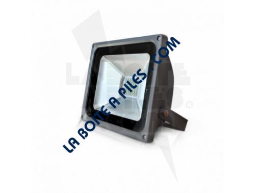 PROJECTEUR EXTERIEUR LED PLAT GRIS 30W 6000°K