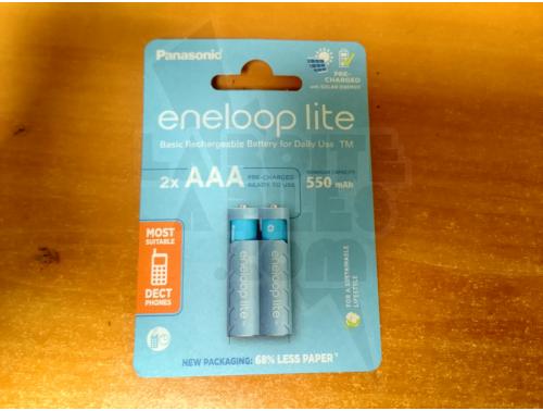 BLISTER DE 2 ACCUS AAA ENELOOP 1.2V - 550 MAH
