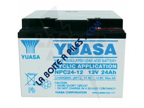 BATTERIE PLOMB YUASA 12V 24AH CYCLIQUE