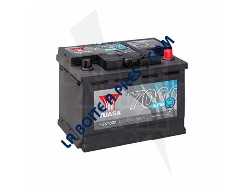 BATTERIE VOITURE YBX7027 12V-65AH-600A