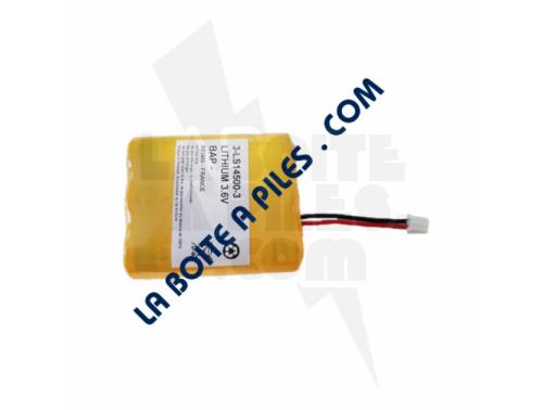 PILE LITHIUM 3.6V POUR ALARME CLAVIER DELTA DORE TYXAL+ CLT 8000 / 6416223 / 1S3P LS14500 SAFT  / WILPA2369B / 22800006