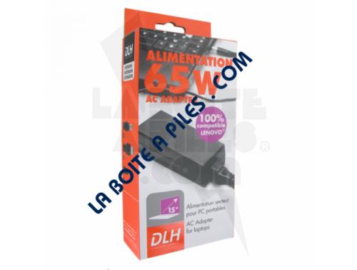 ALIMENTATION SECTEUR LENOVO 100% COMPATIBLE. DLH REGULAR 65W