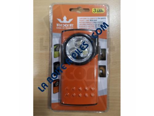 BOITIER PLAT 3 LED ORANGE