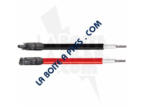 CABLE SOLAIRE 2X5M CONNECTEURS SOLAIRES RAPIDES