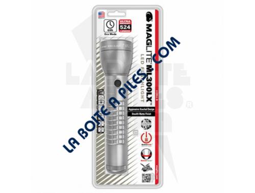 MAGLITE LAMPE DE POCHE LED À 2 CELLULES ML300LX, GRIS URBAIN