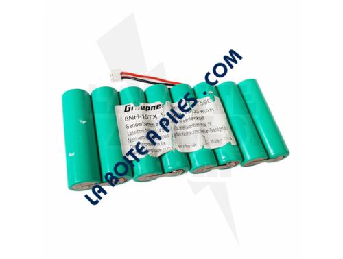 BATTERIE NIMH 9.6V / 2AH POUR TRANSMETTEUR ÉMETTEUR MODÉLISME RADIOCOMMANDÉ GRAUPNER X-408 / 7590 / 8NH-15TX 