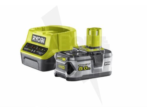 PACK RYOBI D'ORIGINE - BATTERIE RB18L50 5,0AH LI-ION + CHARGEUR RB18120