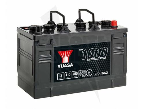 BATTERIE YUASA PLOMB 12V -110AH - 750A