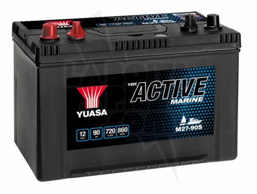 BATTERIE DÉCHARGE LENTE YUASA M27-90S MARINE 12V 90AH