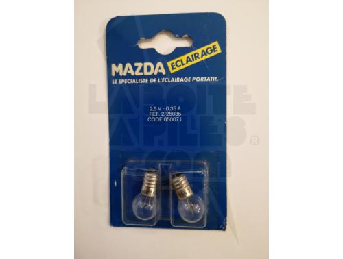 LOT DE 2 AMPOULES MAZDA 2.5V - 0.35A