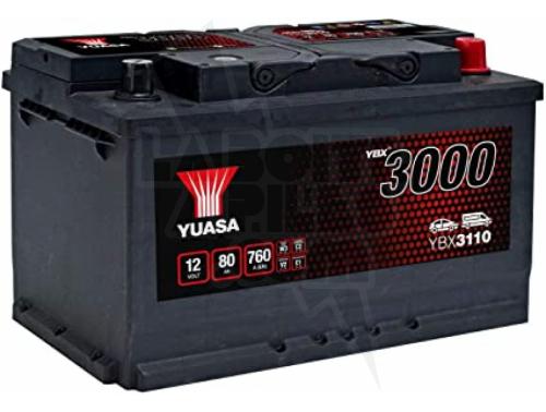 BATTERIE YUASA 12V 80AH 760A