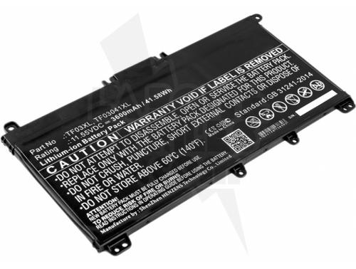 BATTERIE COMPATIBLE LI-POL 11.55V 3600MAH POUR ORDINATEUR HP