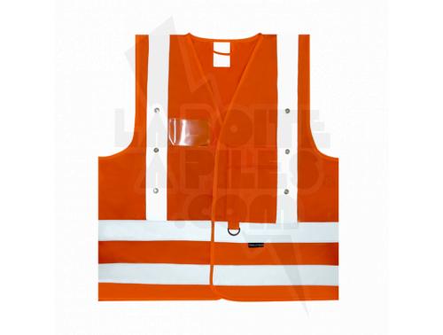 K-SAFE - GILET DE SÉCURITÉ LED - ORANGE - TAILLE L