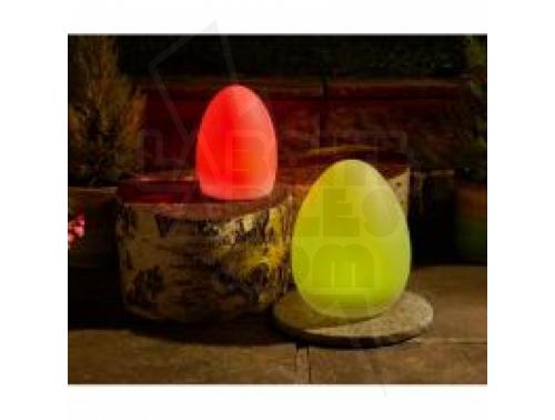 LOT DE 2 X LAMPE SOLAIRE ET USB OVAL MULTICOLORE 20 ET 30 CM