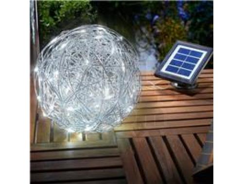 BOULE SOLAIRE 50 LEDS BLANC FROID