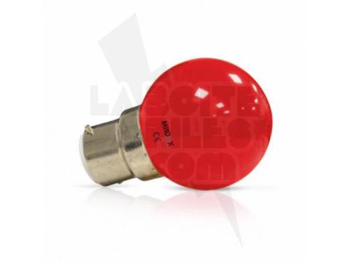 AMPOULE LED B22 COULEUR BULB 1W ROUGE