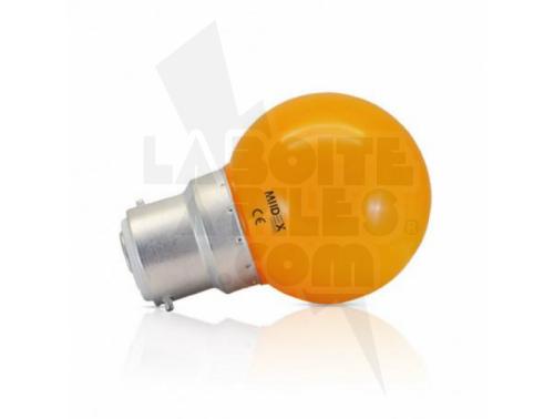 AMPOULE LED B22 COULEUR BULB 1W ORANGE