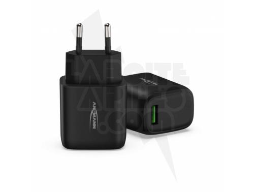 CHARGEUR USB INTELLIGENT QUALCOMM QC3.0 18 W POUR SMARTPHONE, TABLETTE ET AUTRES APPAREILS USB