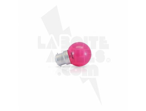 AMPOULE LED B22 1W COULEUR ROSE