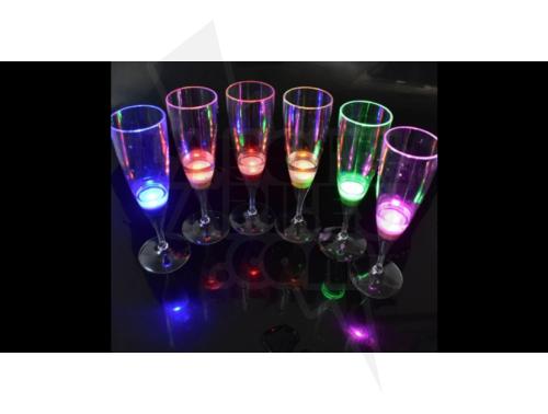 LOT DE 6 FLUTE A CHAMPAGNE LEDS