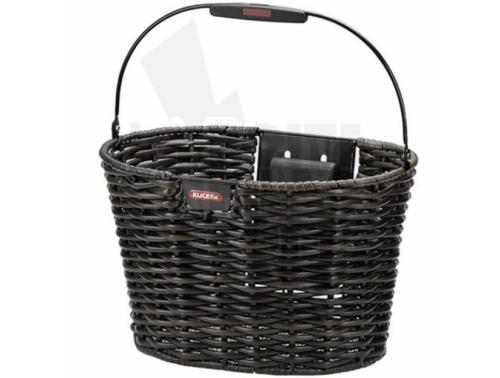 PANIER AV A CLIPS TRESSE KLICKFIX STRUCTURA OVAL 16L MARRON NOIR ANSE 39X28X24 CM (SS FIX)