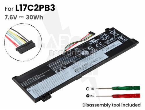 BATTERIE DE HAUTE QUALITÉ POUR LENOVO L17C2PB3(30WH, 2 CELLULES) 7.6V