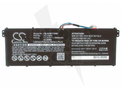 BATTERIE COMPATIBLE LI-ION 15.2V - 3000 MAH POUR ORDINATEUR ACER