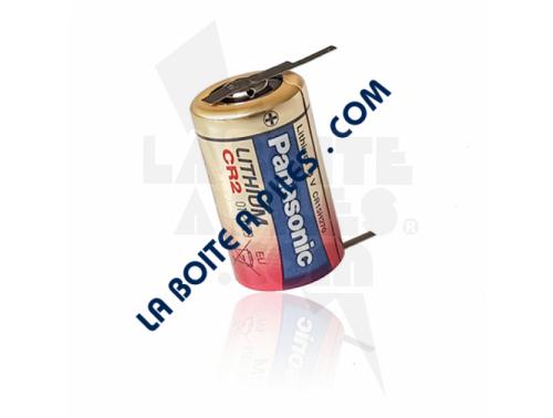 PILE LITHIUM 3V CR2 À SOUDER POUR TÉLÉCOMMANDE D'ALARME RSI RC200 VIDEOFIED