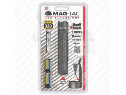 LAMPE MAGLITE MAG-TAC LED NOIRE TETE CRENELEE