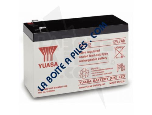 BATTERIE PLOMB 12V / 7AH YUASA POUR ALARME - ONDULEUR - VÉHICULE PEG-PEREGO