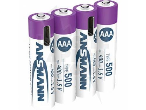 BATTERIE LI-ION, AAA (MICRO), 400 MAH, 1,5 V, LOT DE 4