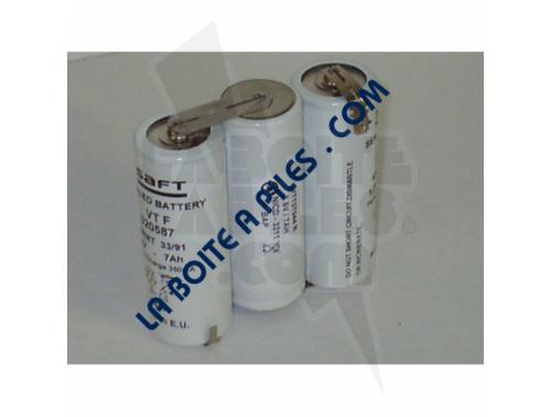 BATTERIE ARTS-SAFT NICD 3.6V / 7AH  3VTF COTE COTE